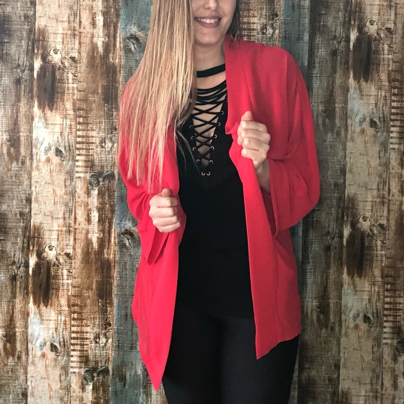 Suzy Shier Sheer Kimono - Picture 1 of 8